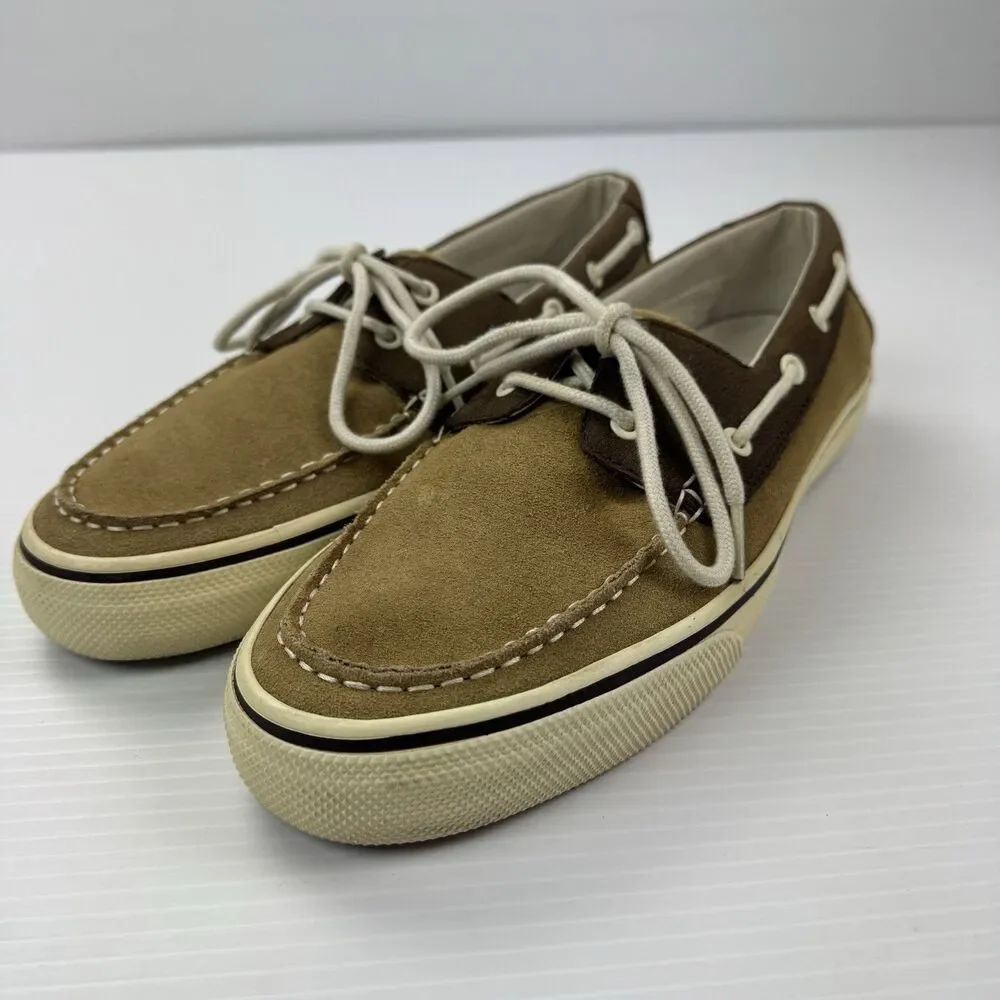 G.H. Bass Otis Boat Shoes Mens 10.5M Brown Tan Leather Deck Moc Casual